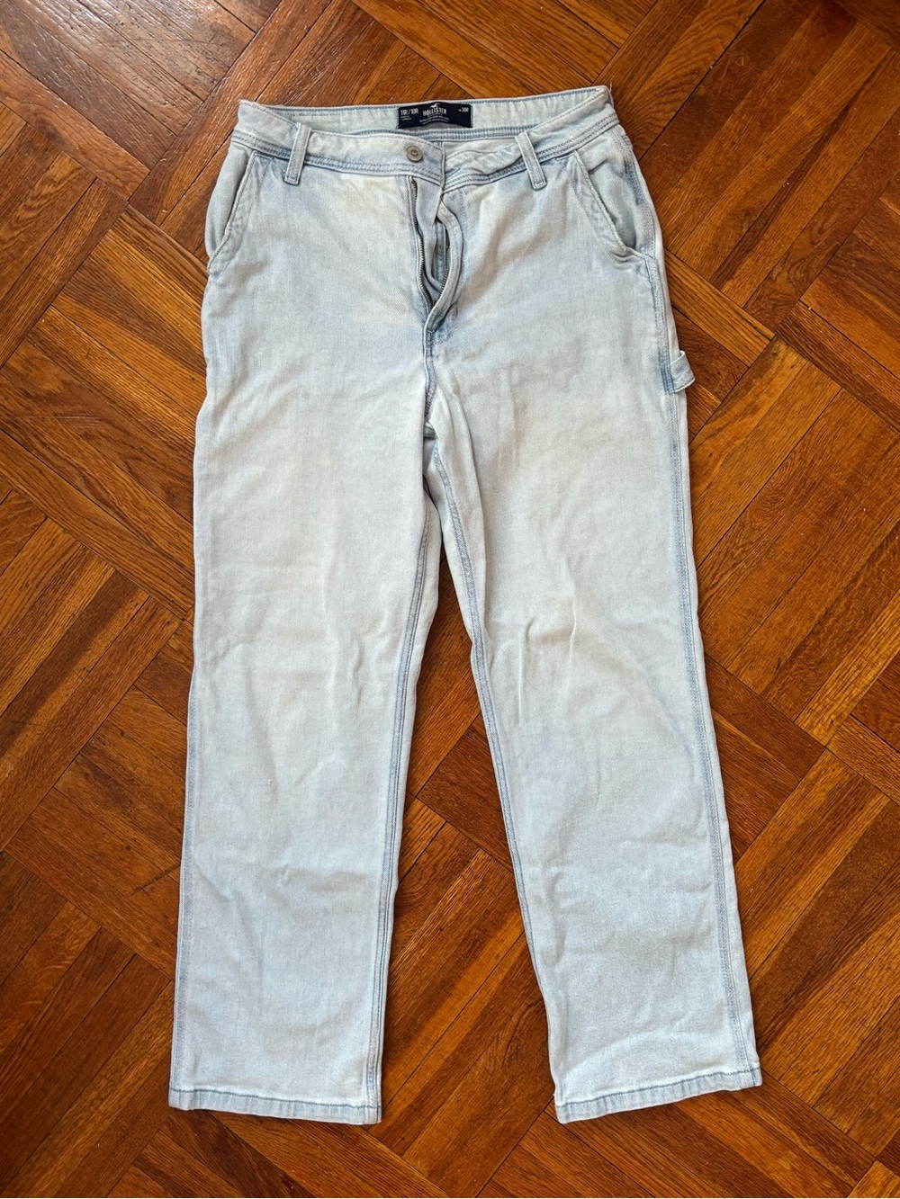 Hollister Women's Boyfriend Jeans - Light Wash Blue